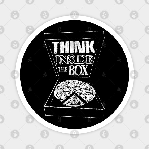 Think Inside The Box Pizza Magnet by Dailygrind